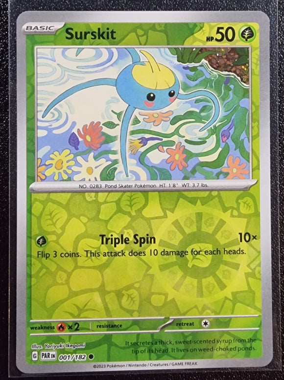 Surskit - Pokemon Paradox Rift Reerse Holo Foil Common #001/182