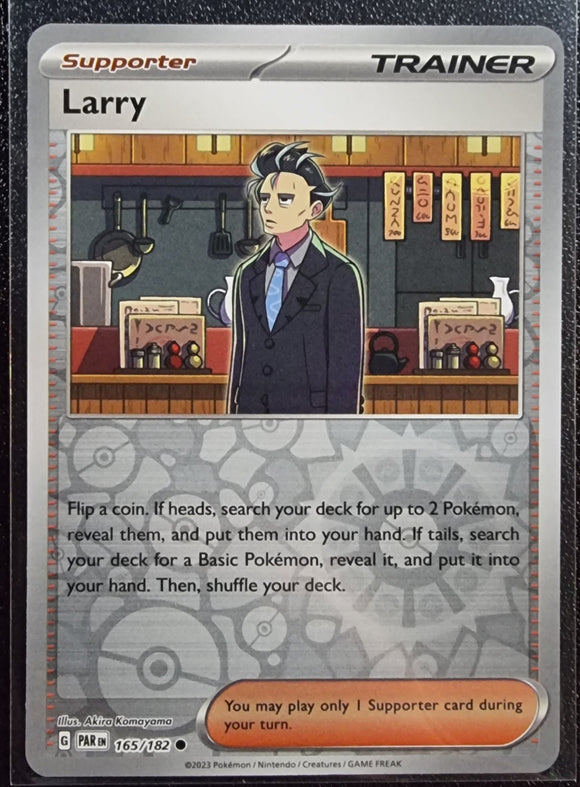 Larry Trainer - Pokemon Paradox Rift Reerse Holo Foil Common #165/182
