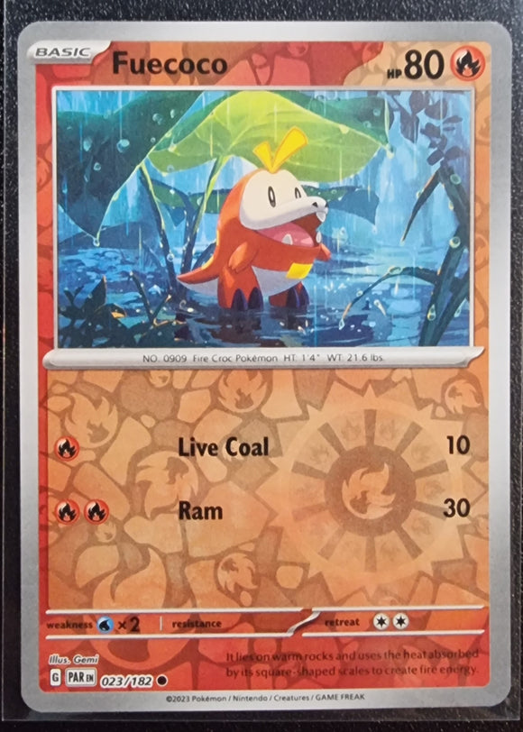 Fuecoco - Pokemon Paradox Rift Reerse Holo Foil Common #023/182