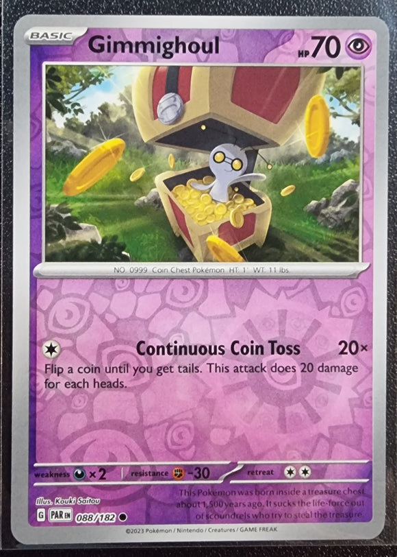Gimminghoul - Pokemon Paradox Rift Reerse Holo Foil Common #088/182