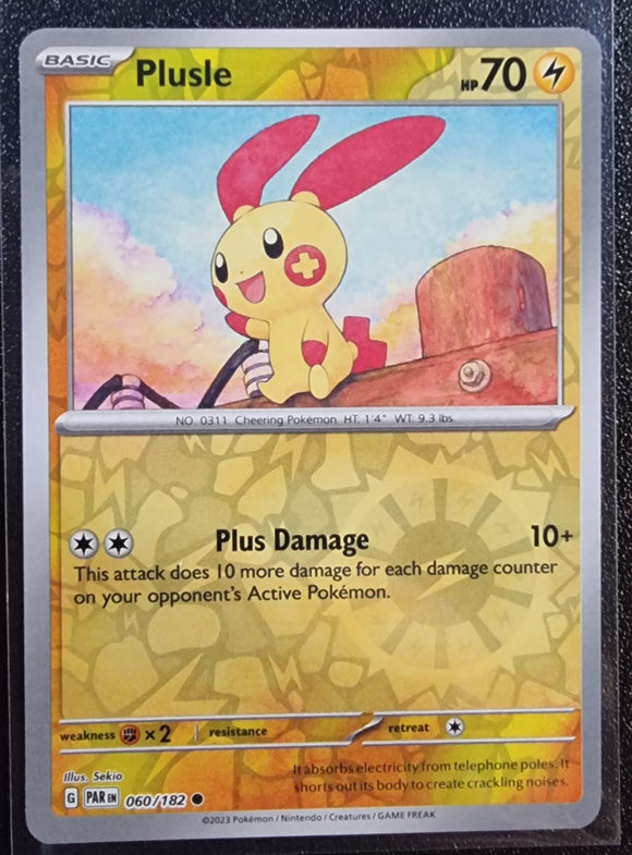 Plusle - Pokemon Paradox Rift Reerse Holo Foil Common #060/182