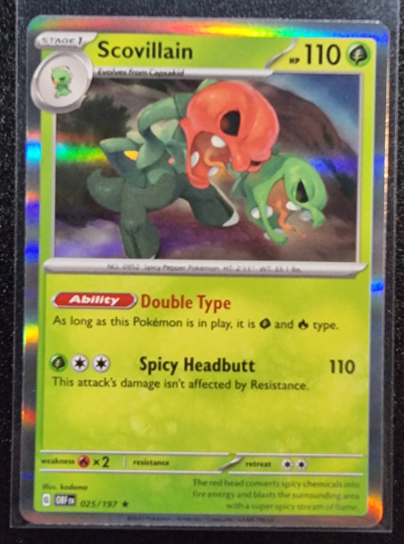 Scovillain - Pokemon Obsidian Flames Holo Foil Rare #025/197