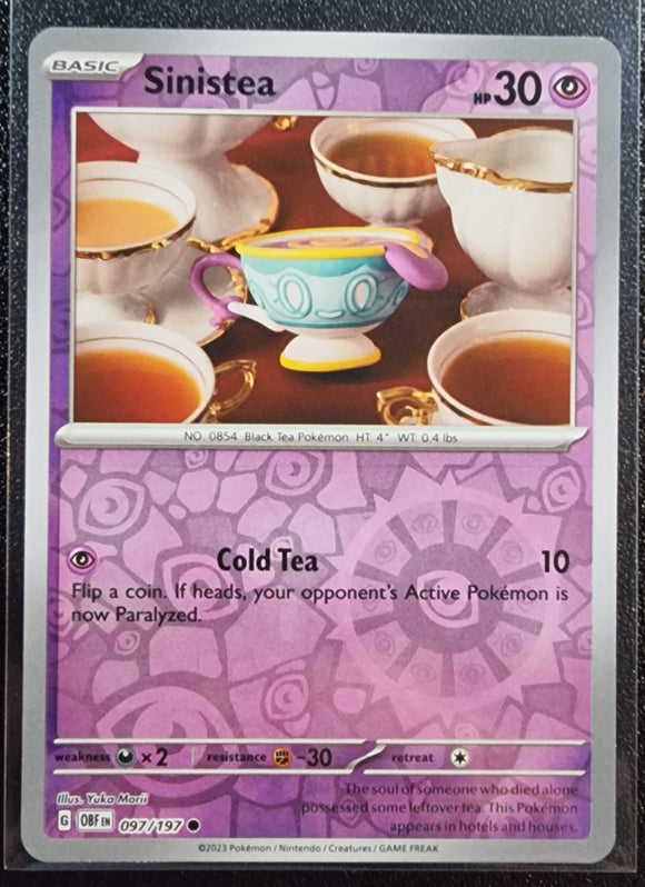 Sinistea - Pokemon Obsidian Flames Reverse Holo Foil Common #097/197