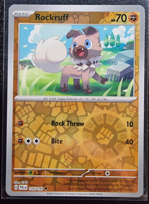 Rockruff - Pokemon Paldea Evolved Reverse Holo Foil Common #116/193