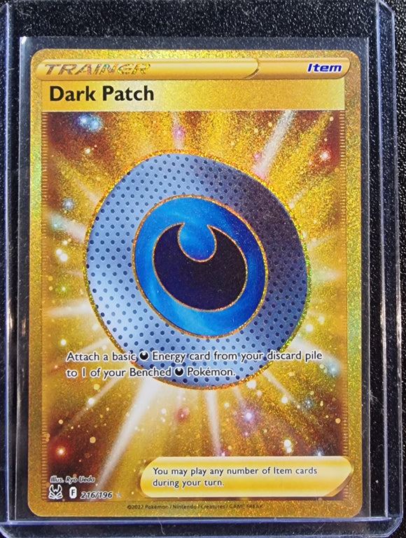 Dark Patch Trainer - Pokemon Lost Origin GOLD FULL ART Holo Secret Rare #216/196