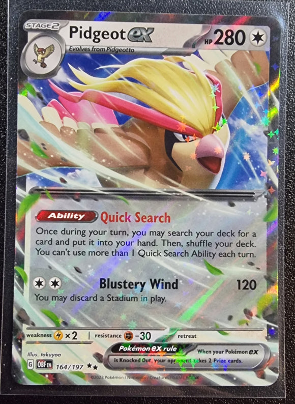 Pidgeot EX - Pokemon Obsidian Flames Holo Foil Ultra Double Rare #164/197