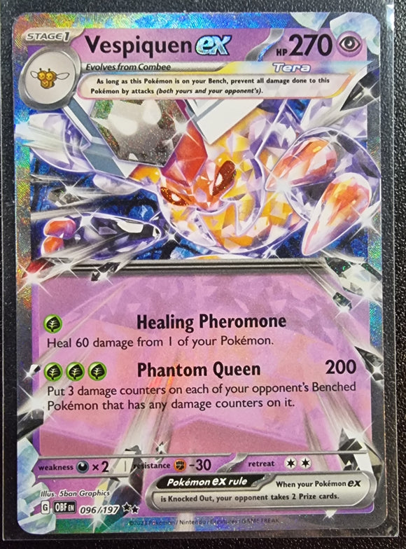 Vespiquen EX - Pokemon Obsidian Flames Holo Foil Ultra Double Rare #096/197