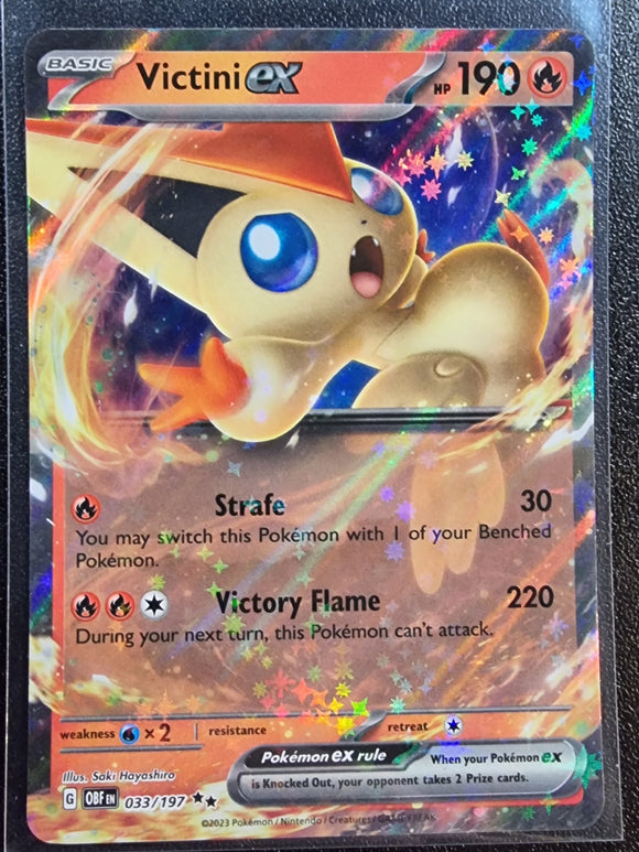 Victini EX - Pokemon Obsidian Flames Holo Foil Ultra Double Rare #033/197