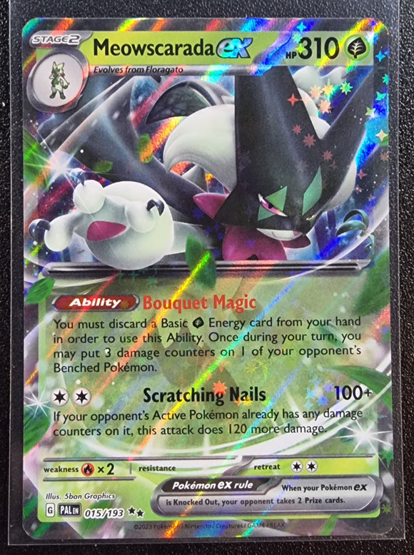 Meowscarada EX - Pokemon Paldea Evolved Holo Foil Ultra Double Rare #015/193