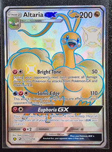 Altaria GX - Pokemon Hidden Fates FULL ART SHINY Holo Foil Ultra Rare #SV77/SV94