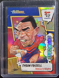 Tyson Frizell #/60 - 2024 NRL Traders Titatnium Showcase Caricatures Gold CASE HIT