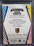 Kaedan Korczak RC - 2022-23 Upper Deck Allure Hockey Rookes Red Rainbow Auto #123