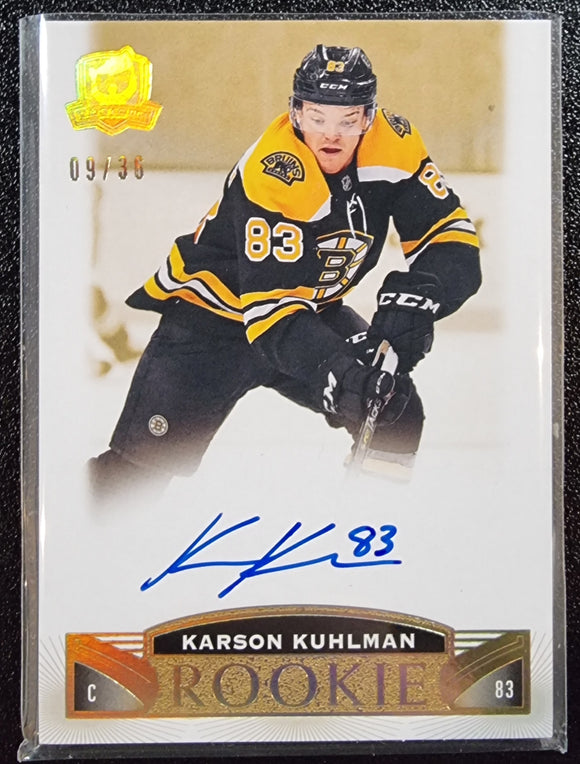 Karson Kuhlman RC #/36 - 2019-20 Upper Deck The Cup NHL Hockey GOLD AUTO