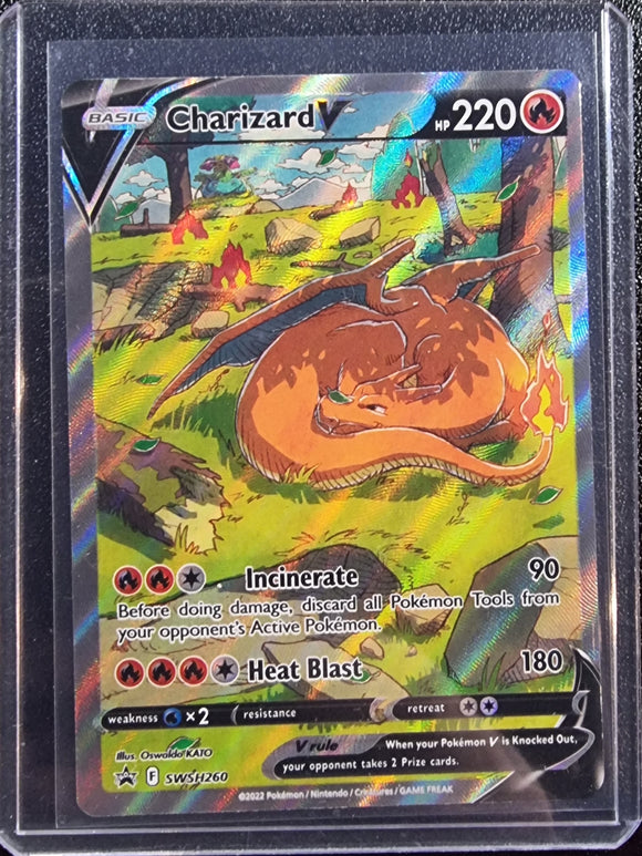 Charizard V - Pokemon Sword & Shield Black Star Promo UPC FULL ART #SWSH260