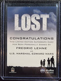 Frederic Lehne as "U.S. Marchal Edward Mars" - 2010 Rittenhouse LOST Archives Autograph