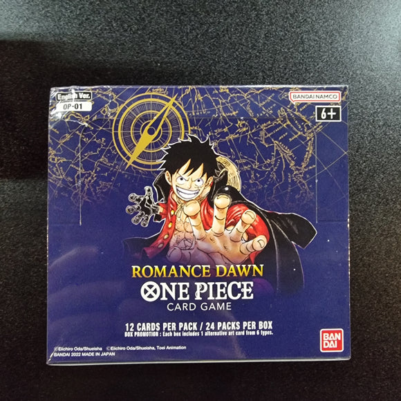 One Piece TCG Romance Dawn (OP-01) BLUE BOTTOM PRE-ERRATA - Booster Box (DAMAGED)