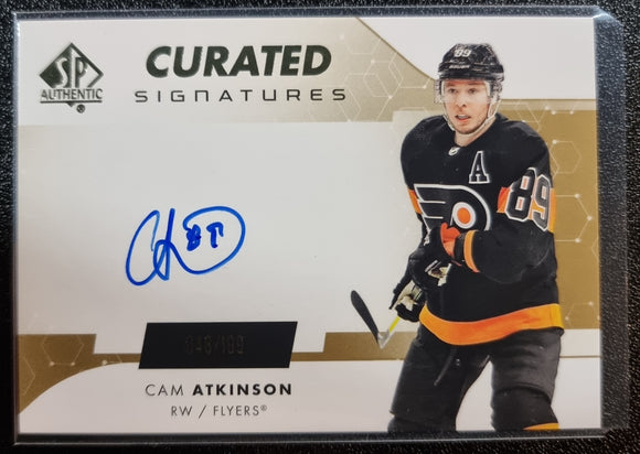 Cam Atkinson #/199 - 2022-23 Upper Deck SP Authentic NHL Hockey Curated Signatures
