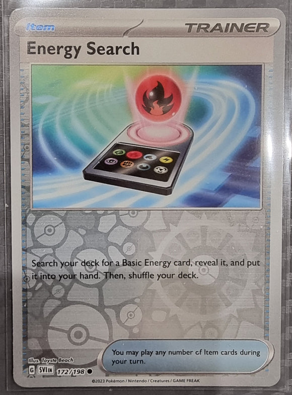 Energy Search Trainer - Pokemon Scarlet & Violet Reverse Holo Foil Rare #172/198