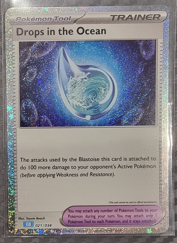 Drops in the Ocean Trainer - Pokemon TCG Classic Collection Holo Foil Rare #021/034 CLB