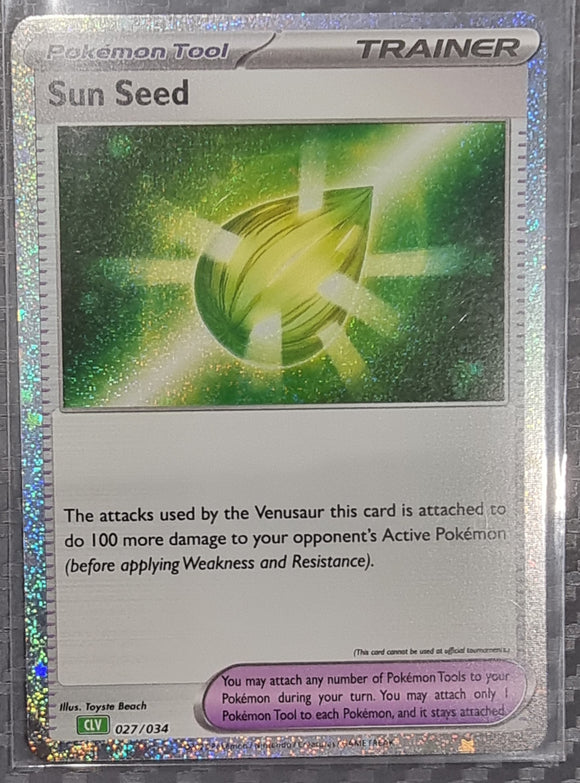 Sun Seed Trainer - Pokemon TCG Classic Collection Holo Foil Rare #027/034 CLV