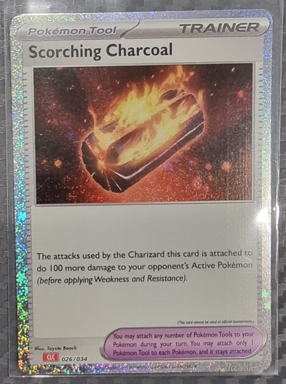 Scorching Charcoal Trainer - Pokemon TCG Classic Collection Holo Foil Rare #026/034 CLC