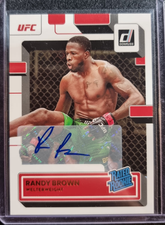 Randy Brown RC - 2023 Panini Donruss UFC Rated Rookie Autograph #214