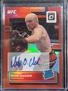 Mark Madsen #/99 - 2023 Panini Donruss Optic UFC Rated Rookie RED PRIZM Auto #139