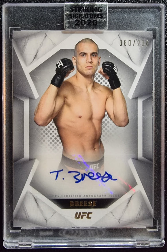 Tom Breese #/216 - 2020 Topps UFC Striking Signatures Autograph #STS-TB (sealed)