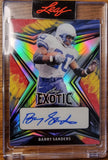 Barry Sanders #/6 - 2022 Leaf Exotic PARROT PARALLEL Autograph #EA-BS1
