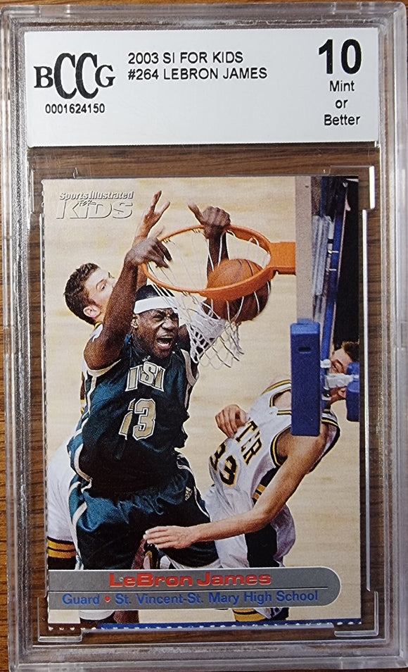 LeBron James - 2003 Sports Illustrated SI for Kids #264 - BCCG 10 MINT
