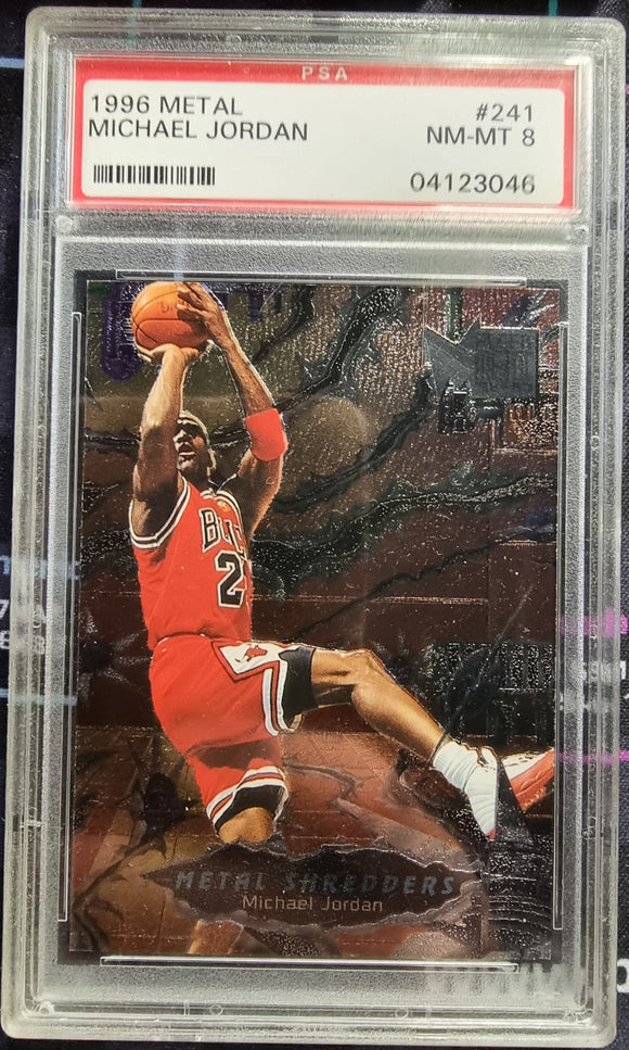 Michael Jordan - 1996-97 Fleer Metal - Metal Shredders #241 PSA 8 NM-MT