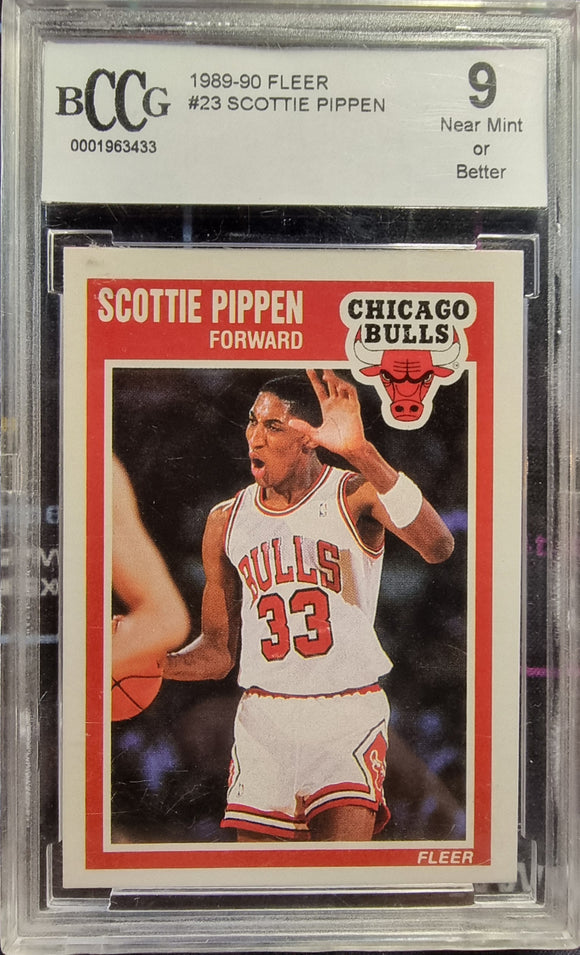 Scottie Pippen - 1989-90 Fleer NBA Basketball #23- BCCG 9 NM
