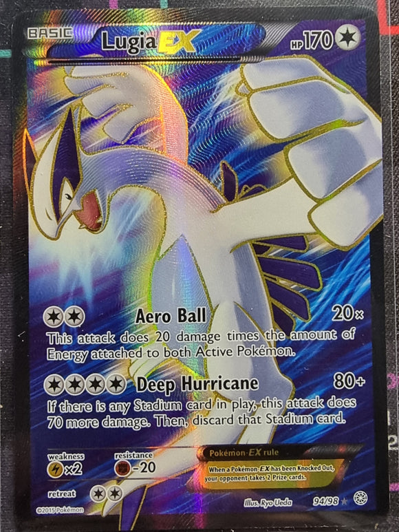 Lugia EX - Pokemon Ancient Origins FULL ART Holo Foil Ultra Rare #94/98 LP