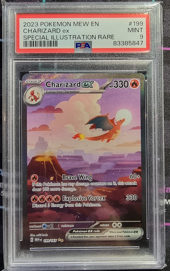 Charizard EX - Pokemon Scarlet & Violet 151 Special Illustration Rare #199/165 - PSA 9 MINT