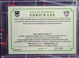 Edrick Lee #/64 - 2025 NRL Traders Titanium 2024 Retirements GREEN CASE HIT