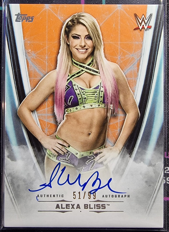 Alexa Bliss #/99 - 2020 Topps WWE Undisputed Superstar Autograph ORANGE #A-AB