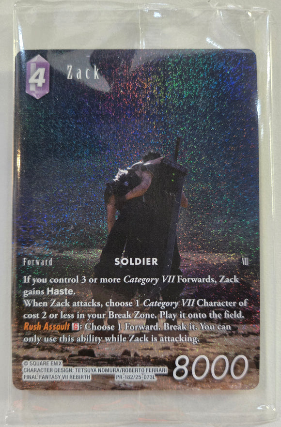 Zack PR-182/25-073L - Final Fantasy Opus XXV Tears of the Planet SEALED PROMO