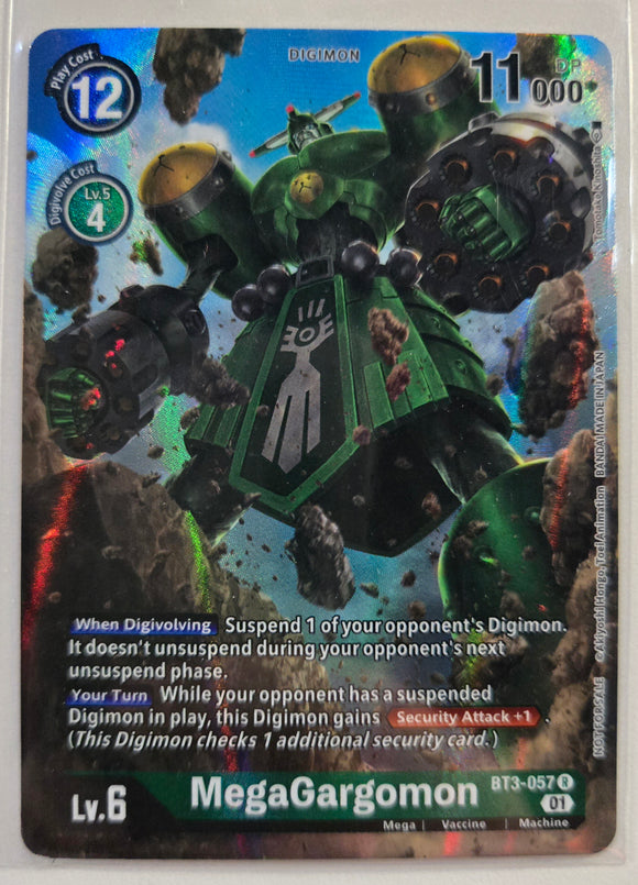 MegaGargomon BT3-057 R - Digimon 1st Anniversary ALT ART Textured Foil Rare