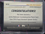 Paul Goldschmidt - 2018 Topps Update MLB Jackie Robinson Commemorative Patch #JRP-PG