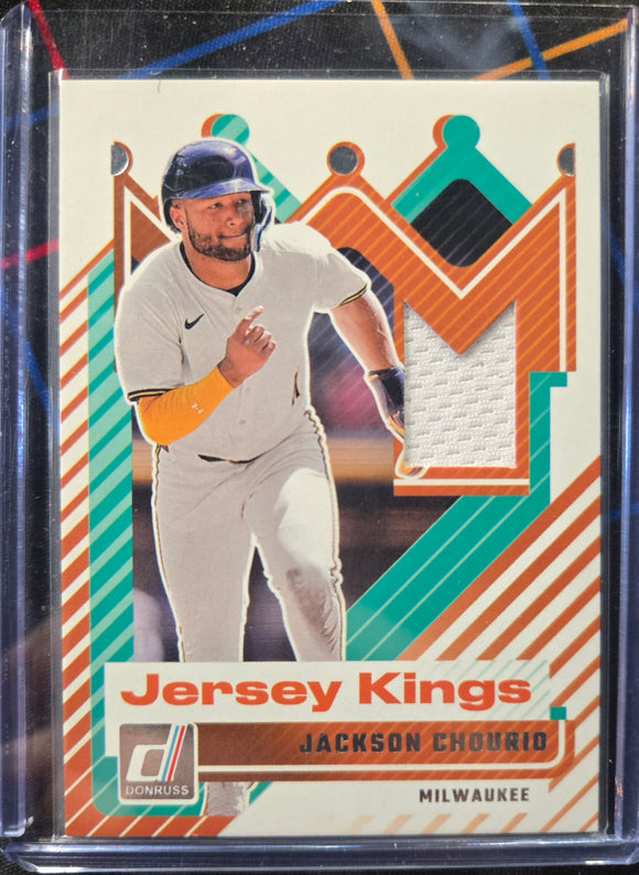 Jackson Chourio - 2024 Panini Donruss MLB Baseball Jersey Kings Patch #JK-JC