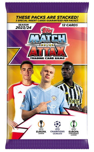 2023-24 Topps Match Attax UEFA Champion's League UCL Soccer Trading Cards - Booster Pack
