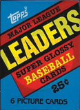 1986 Topps MLB Leaders MINI cards - Retail Wax Pack