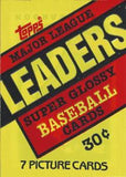 1987 Topps Major League Leaders MINI cards - Retail Wax Pack