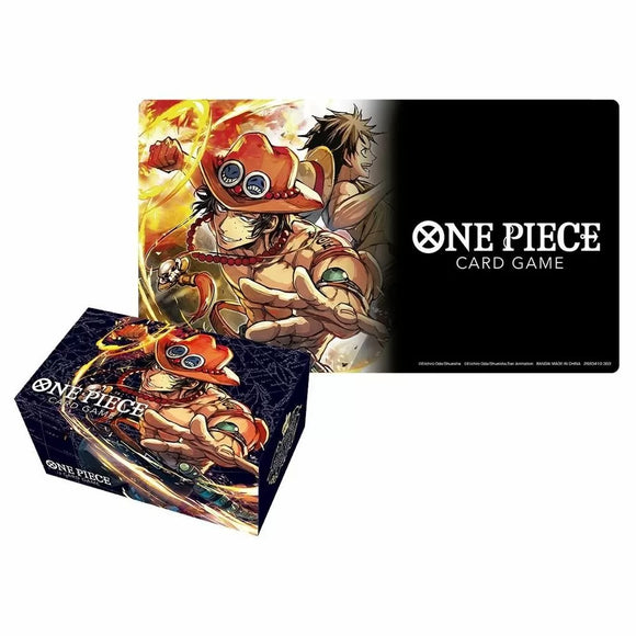 One Piece TCG Playmat and Storage Box Set Portegas.D.Ace