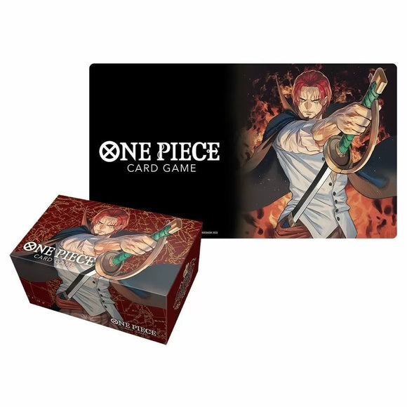 One Piece TCG Playmat and Storage Box Set Shanks