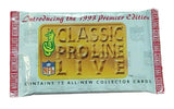 1994 Classic Pro Line Live NFL Football Cards - Retail Pack