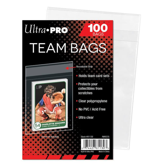 Ultra Pro Resealable Team Set Card Bags (100ct)