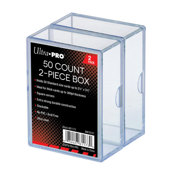 Ultra Pro 2-Piece Plastic Trading Card Case 50ct (2-pack)
