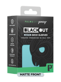 Palms Off Gaming Blackout Deck Sleeves - Standard Size - Turquoise - Matte