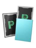 Palms Off Gaming Blackout Deck Sleeves - Standard Size - Turquoise - Matte